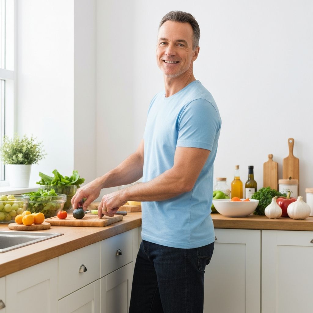 Visual representation of nutrients for male well-being